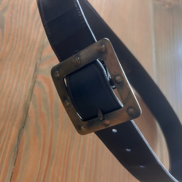 Arrow Belt of California - Vintage Leather Navy Belt with Brass Buckle - Picture 2 of 4